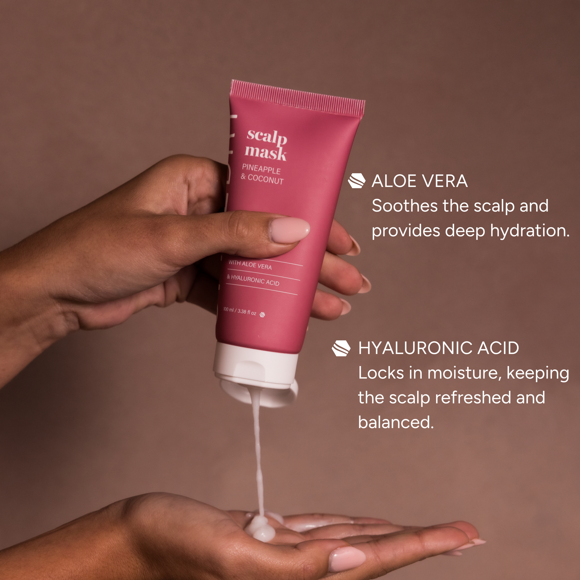 Pineapple &amp; Coconut Scalp Mask 100ml – Soothing &amp; Hydrating with Aloe Vera &amp; Hyaluronic Acid